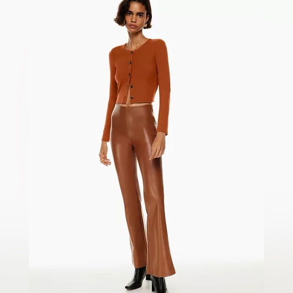 ARITZIA Wilfred Neptune Long sleeve Top Cardigan Rich Chestnut Large - Picture 7 of 11